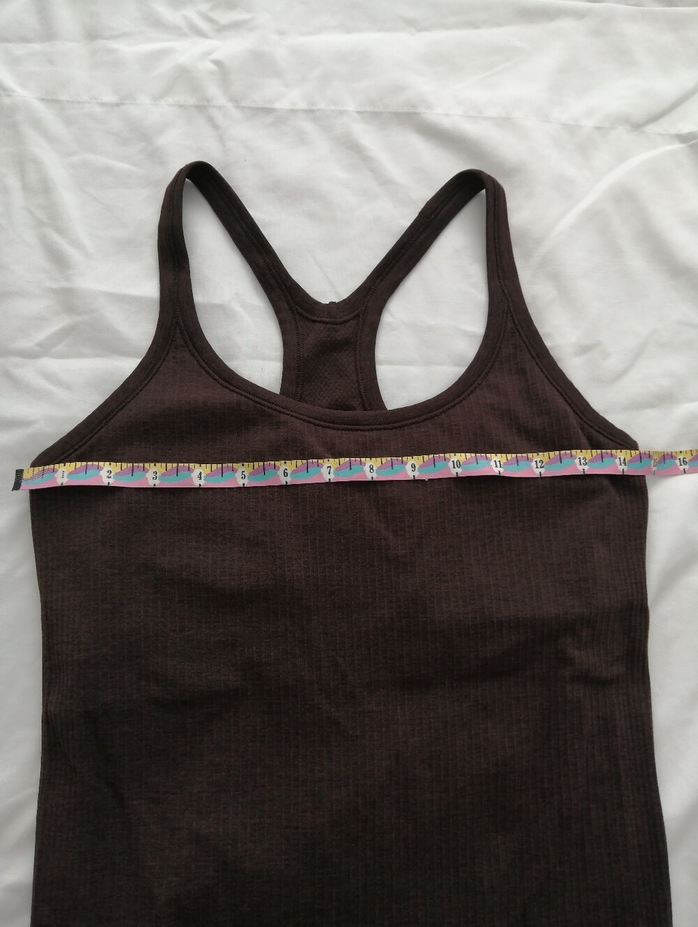 Lululemon Ebb To Street Brown Ribbed Racerback Tank Size 8 - Picture 8 of 10